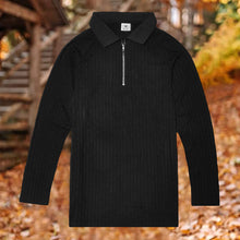 Load image into Gallery viewer, Men's Muscle T Shirts Long Sleeve Quarter Zip Polo Shirts