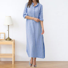 Load image into Gallery viewer, Slit Shirt Dress