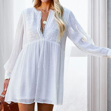 Load image into Gallery viewer, White Long Sleeve Dress