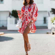 Load image into Gallery viewer, Balloon Sleeve Waist Dress