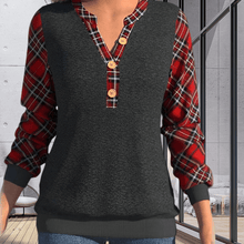 Load image into Gallery viewer, Sweater with Checkerboard Pattern and Buttons