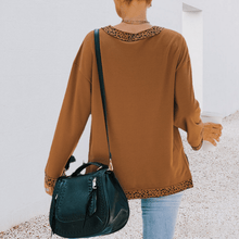 Load image into Gallery viewer, V-neck sexy off-the-shoulder T-shirt