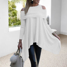 Load image into Gallery viewer, Cold Shoulder Solid Color Rib Tops
