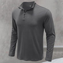Load image into Gallery viewer, High-neck Long-sleeved Zippered T-shirt