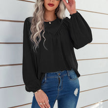 Load image into Gallery viewer, Solid Color Crew Neck Pullover Shirt