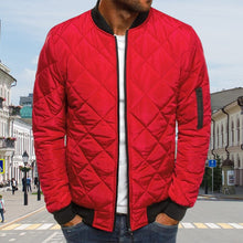 Load image into Gallery viewer, Men's Bomber Quilted Diamond Padded Jacket