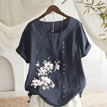 Load image into Gallery viewer, Floral Cotton Linen Shirt
