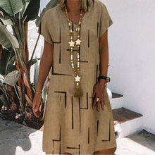 Load image into Gallery viewer, Short Sleeve Printed Women's Dress