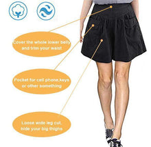 Load image into Gallery viewer, Loose Soft Cotton Wide Leg Pocket Shorts