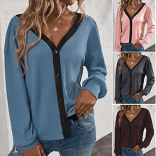 Load image into Gallery viewer, Women's V-Neck Cropped Cardigan Sweaters