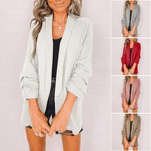 Load image into Gallery viewer, Solid Faux Pocket Blazer