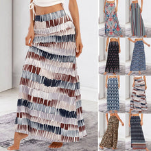 Load image into Gallery viewer, Bohemian High Waisted Maxi Skirt
