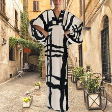 Load image into Gallery viewer, Women's V-Neck Sleeved Printed Dress