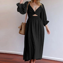 Load image into Gallery viewer, French Ruffled Lantern Sleeves Multi-wear Dress