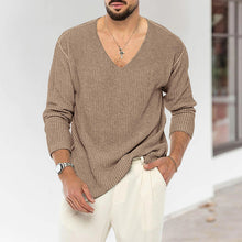 Load image into Gallery viewer, Men's V-neck Long-sleeve Sweater