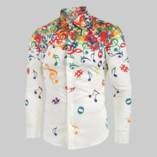 Load image into Gallery viewer, Colorful Music Notes Men's Shirt