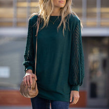 Load image into Gallery viewer, Balloon Sleeve Mesh Top