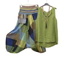 Load image into Gallery viewer, Women's Colorblock Casual Loose Sleeveless Two-piece Set