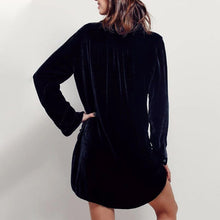 Load image into Gallery viewer, Gold Velvet Shirtdress