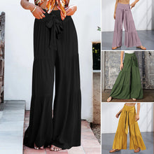 Load image into Gallery viewer, High-waisted Drapey Wide-legged Pants