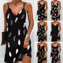 Load image into Gallery viewer, Elegant V-Neck Dual Straps Mini Dress