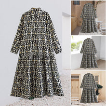 Load image into Gallery viewer, Women's Long Sleeve Shirt Dress