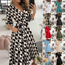 Load image into Gallery viewer, V-neck Printed Dress