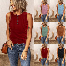 Load image into Gallery viewer, Button-Up Slim Tank Top