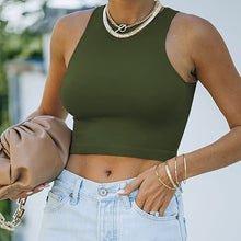 Load image into Gallery viewer, Solid Color Round Neck Tank Top
