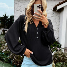 Load image into Gallery viewer, Casual Plain Pullover Blouses Basic Tops