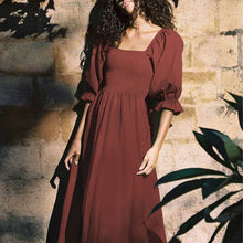 Load image into Gallery viewer, Lantern Sleeve Bandeau Dress