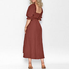 Load image into Gallery viewer, Lantern Sleeve Bandeau Dress