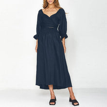 Load image into Gallery viewer, Lantern Sleeve Bandeau Dress