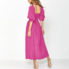 Load image into Gallery viewer, Lantern Sleeve Bandeau Dress