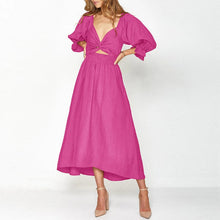 Load image into Gallery viewer, Lantern Sleeve Bandeau Dress