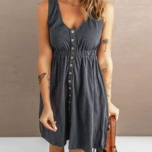 Load image into Gallery viewer, Elfootd Sleeveless Mini Dress