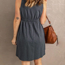 Load image into Gallery viewer, Elfootd Sleeveless Mini Dress