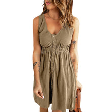 Load image into Gallery viewer, Elfootd Sleeveless Mini Dress