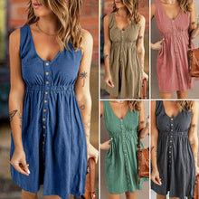 Load image into Gallery viewer, Elfootd Sleeveless Mini Dress