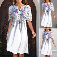 Load image into Gallery viewer, Knee-length Dress With Butterfly Print