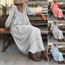 Load image into Gallery viewer, Women's Cotton Linen Dress
