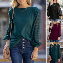 Load image into Gallery viewer, Balloon Sleeve Mesh Top