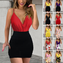 Load image into Gallery viewer, Colorblock Print Slip Dress