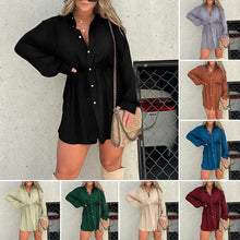 Load image into Gallery viewer, Women's Solid Color Long Sleeve Shirt Suit