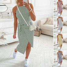 Load image into Gallery viewer, Striped Halter Dress