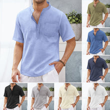 Load image into Gallery viewer, Summer Men's Hippie Casual Pocket Short Sleeve Beach T-Shirt