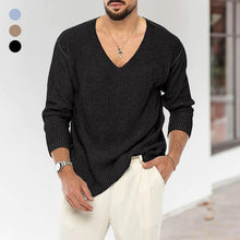 Load image into Gallery viewer, Men's V-neck Long-sleeve Sweater