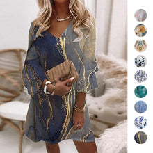 Load image into Gallery viewer, Watercolor Floral Print Ruffle Sleeves Mini Dress