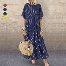Load image into Gallery viewer, Half Sleeve Polka Dot Dress