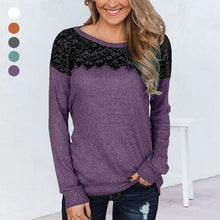 Load image into Gallery viewer, Lace Panel Solid T-Shirt